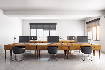 Modern coworking office interior