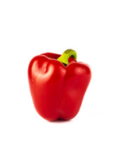 Bulgarian pepper on a white background concept of healthy life and nutrition 