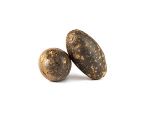 Purple potato in a white background