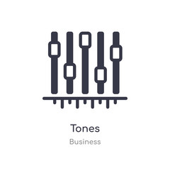 tones outline icon. isolated line vector illustration from business collection. editable thin stroke tones icon on white background