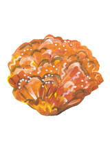 yellow mexican flower gouache