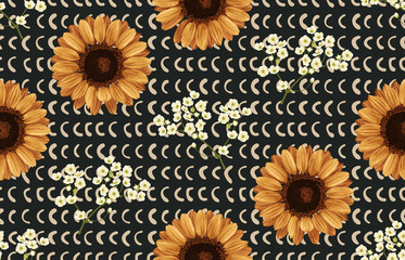Vintage Beautiful and trendy Seamless Pattern design in super high resolution. Pattern Decoration Texture. Vintage Style Design for Fabric Print, Wallpaper Background.