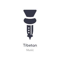 tibetan outline icon. isolated line vector illustration from music collection. editable thin stroke tibetan icon on white background