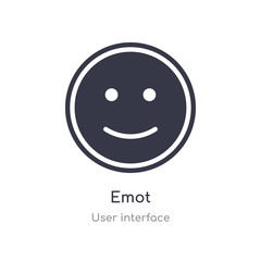 emot outline icon. isolated line vector illustration from user interface collection. editable thin stroke emot icon on white background