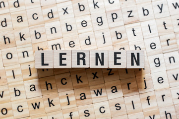 Lernen - word learning on german language,word concept