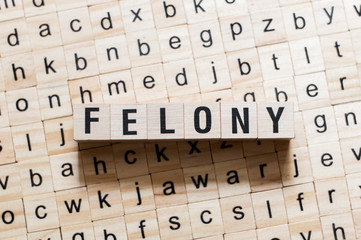 Felony word concept
