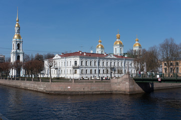 Obraz premium Nikolo-Epiphany Naval Cathedral in St. Petersburg, Russia