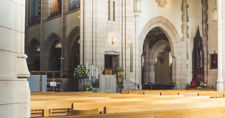 wnętrze kościoła, ołtarz, katolicki © magorzata