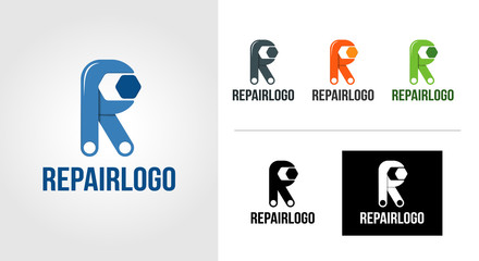 R Letter Repair  Logo Template Set