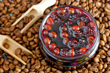 Blackberry coffee bean jam