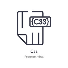 css outline icon. isolated line vector illustration from programming collection. editable thin stroke css icon on white background