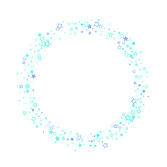 Blue, cyan, turquoise glitter stars confetti