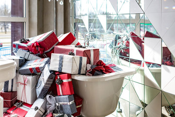full bath of gifts in a luxury plumbing shop
