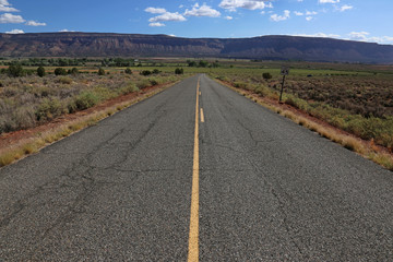 The open road off I90 headed north towards Paradox, Colorado.