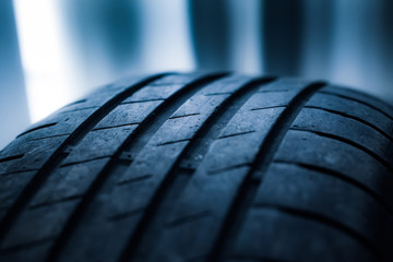 Used car tyre texture close up © bdavid32