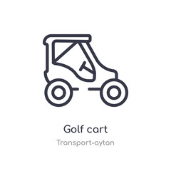 golf cart outline icon. isolated line vector illustration from transport-aytan collection. editable thin stroke golf cart icon on white background