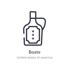 baste outline icon. isolated line vector illustration from united states of america collection. editable thin stroke baste icon on white background