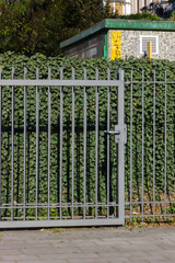 iron garden fence with lock