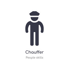 chauffer outline icon. isolated line vector illustration from people skills collection. editable thin stroke chauffer icon on white background