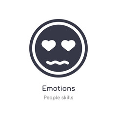emotions outline icon. isolated line vector illustration from people skills collection. editable thin stroke emotions icon on white background