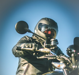 Motorcyclist in Safety Gear