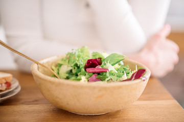 Healthy and nutritious vegetable salad. Healthy food. Diet. Dietary salad.