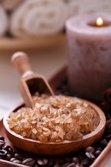 Aromatic coffee bath salt
