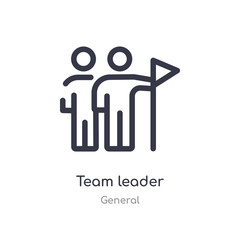 team leader outline icon. isolated line vector illustration from general collection. editable thin stroke team leader icon on white background