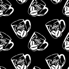 coffee pattern background graphic