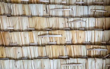 Background og thatched roof. VIntage and nature pattern style.