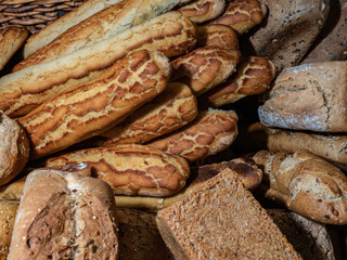 Natural bread of corn, spelled, buckwheat