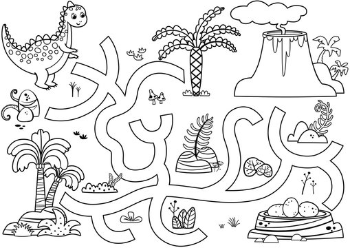 Volcano coloring pages preschool