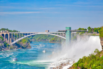Fototapeta na wymiar Scenic view of Niagara Falls, American Side, Buffalo