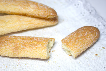 Fototapeta na wymiar Traditional fresh and delicious champagne biscuits