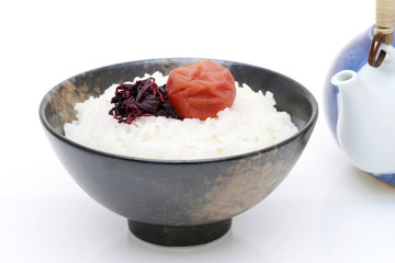 お茶漬け　梅干し