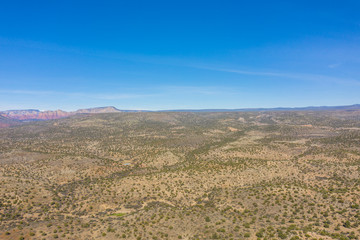 Fototapeta na wymiar Aerial Arizona desert landscape
