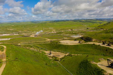 Fototapeta na wymiar Wunpost oil mining fields