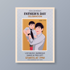 father's day celebration flyer template 