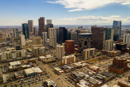 Aerial photos of Denver CO USA