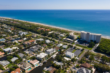 Fototapeta premium Aerial photos of Boynton Beach Florida
