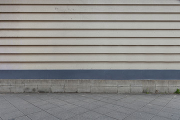 street wall background ,Industrial background, empty grunge urban street with warehouse brick wall