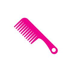 comb icon pink color vector