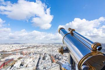 エッフェル塔から見たパリの景色