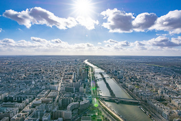 エッフェル塔から見たパリの景色