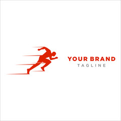 RUNNING LOGO FOR MARATHON EVENT  SPRINTER OR SPORT COMPETITION