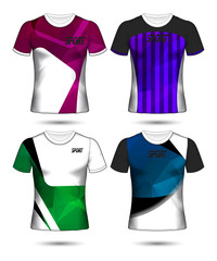 Set of soccer or football jersey template t-shirt style, Design your football club vector illustration