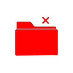 cancel file folder line icon