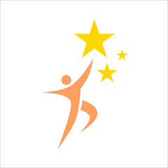 REACH STAR SUCCESS LOGO ICON DESIGN