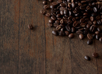 Roasted coffee beans background