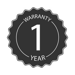 1 year warranty logo vector.